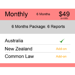 Monthly 6 Months AUS & NZ TM Monitoring