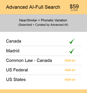 Advanced AI–Full Search Canada TM Searching
