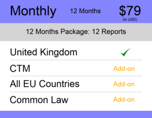 Monthly - 12 Months UK TM Monitoring