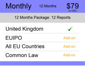 Monthly – 12 Months UK TM Monitoring