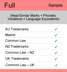 Image for Full Search : AUS & NZ TM Searching - Sample Report