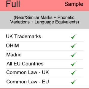 Image for Full Search : UK TM Searching - Sample Report