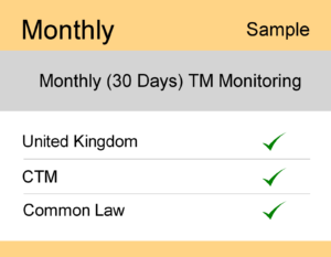 Image for Monthly : UK TM Monitoring - Sample Report