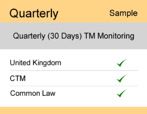Image for Quarterly : UK TM Monitoring - Sample Report