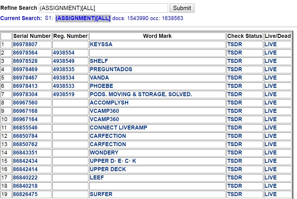 trademark database