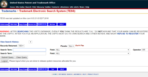 Search our trademark database | USPTO