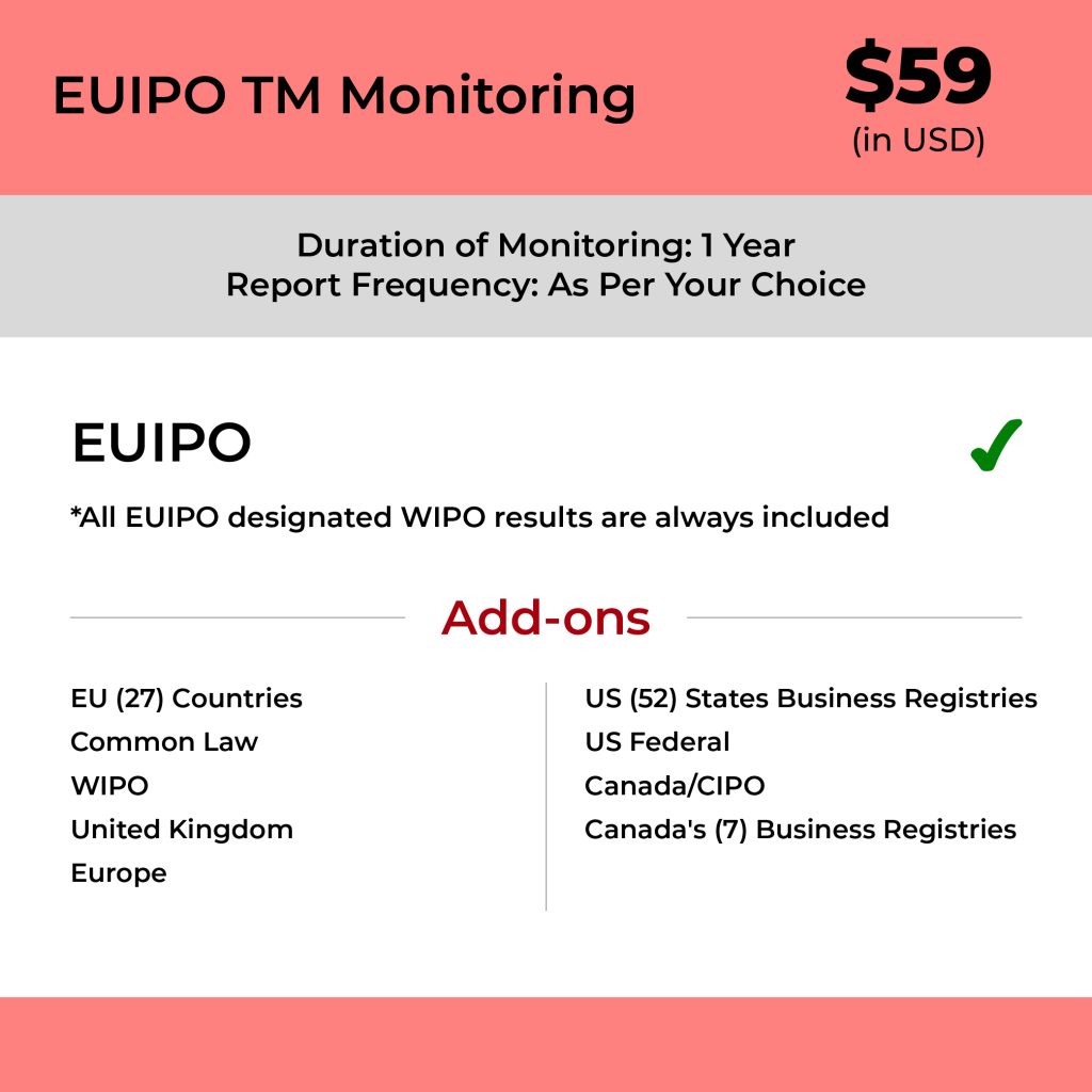 EUIPO Trademark Monitoring | Starting at $59